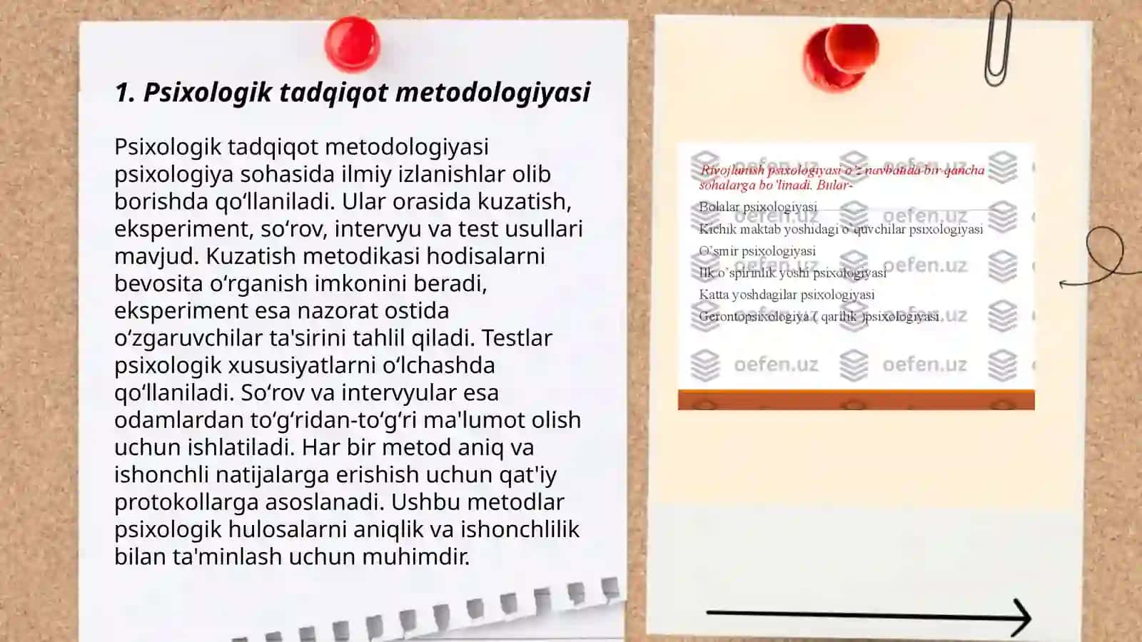 Psixologiya fanining tadqiqot metodlari va tarmoqlari 3
