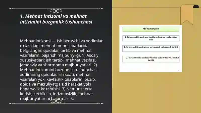 Mehmat intizomini buzganlik uchun choralar va moddiy zararlarni goplash tartibi 3