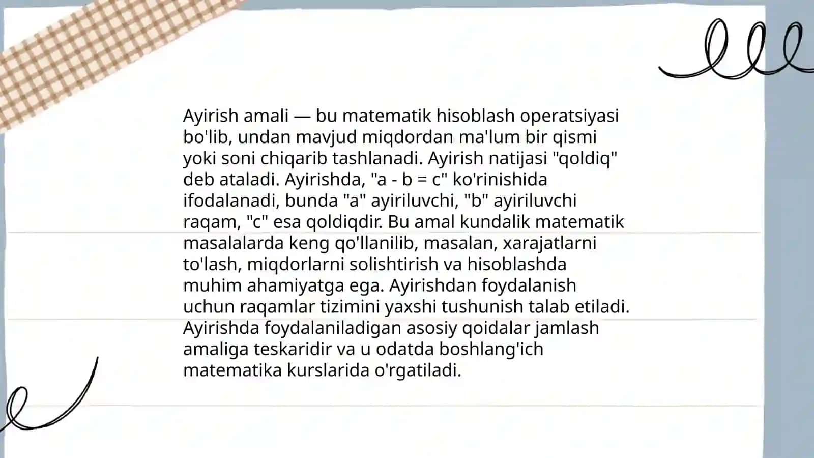 Nomanfiy butun sonlar to'plamining xossalari 3