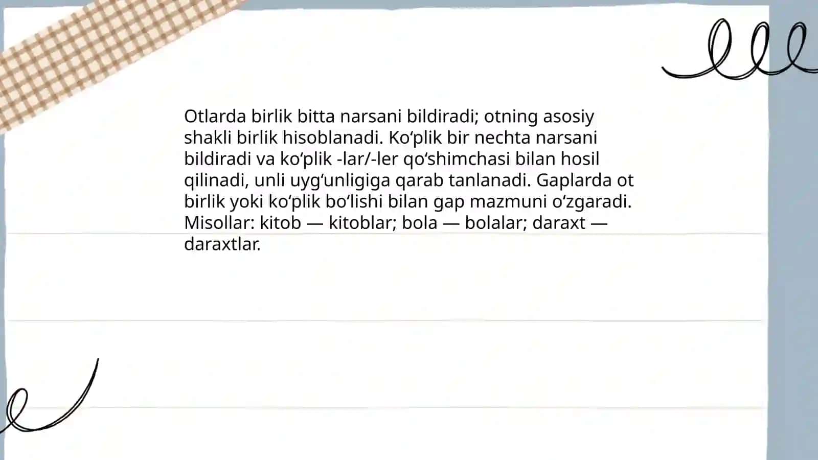3-sinf Gaplarda birlik va koplik 3