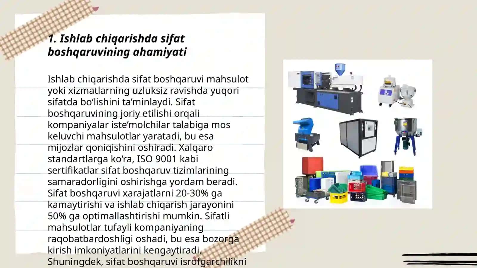 Ishlab chiqarish va uning tarmoqlarida sifat boshqaruvi 3