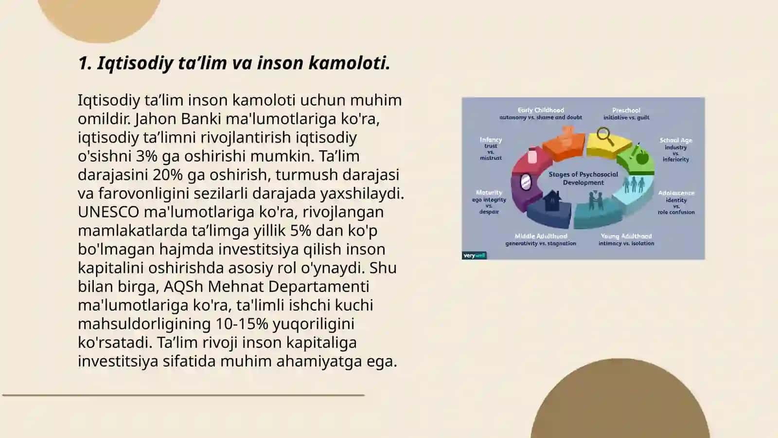 Iqtisodiy taʼlim tarbiyaning inson kamolotidagi oʼrni. Dedaktikg ‘taʼlim nazaryasi 3