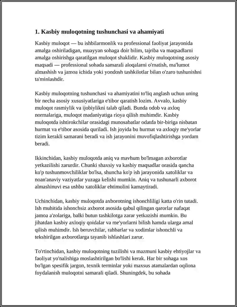 KASBIY MULOQOT USLUBIYATI VA QOIDALARI 3