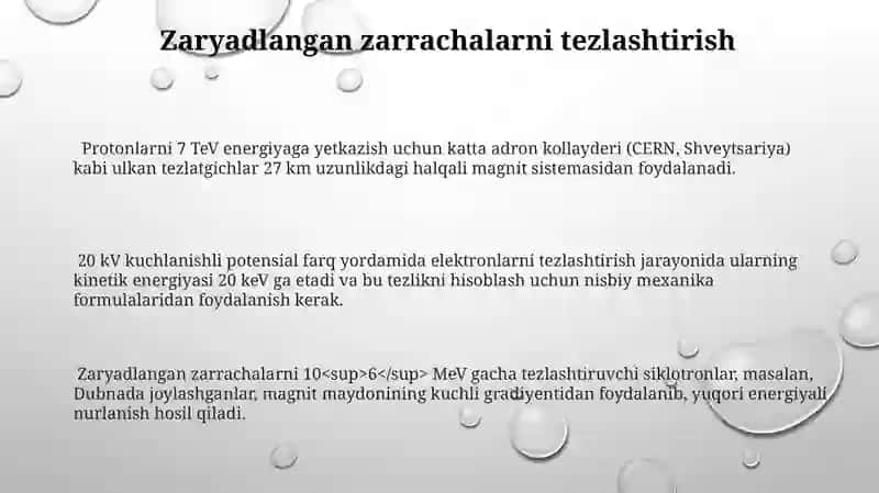 Elektr va magnit maydonlarida zaryadlangan zarralarning harakatini o'rganish 3