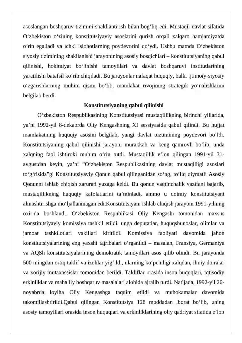 O‘zbekistonning siyosiy sohadagi yutuqlari 3