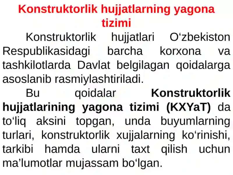 Chizmalarni standart talabi bo’yicha bezashning asosiy qoidalari. Qiyalik va konuslik. 3