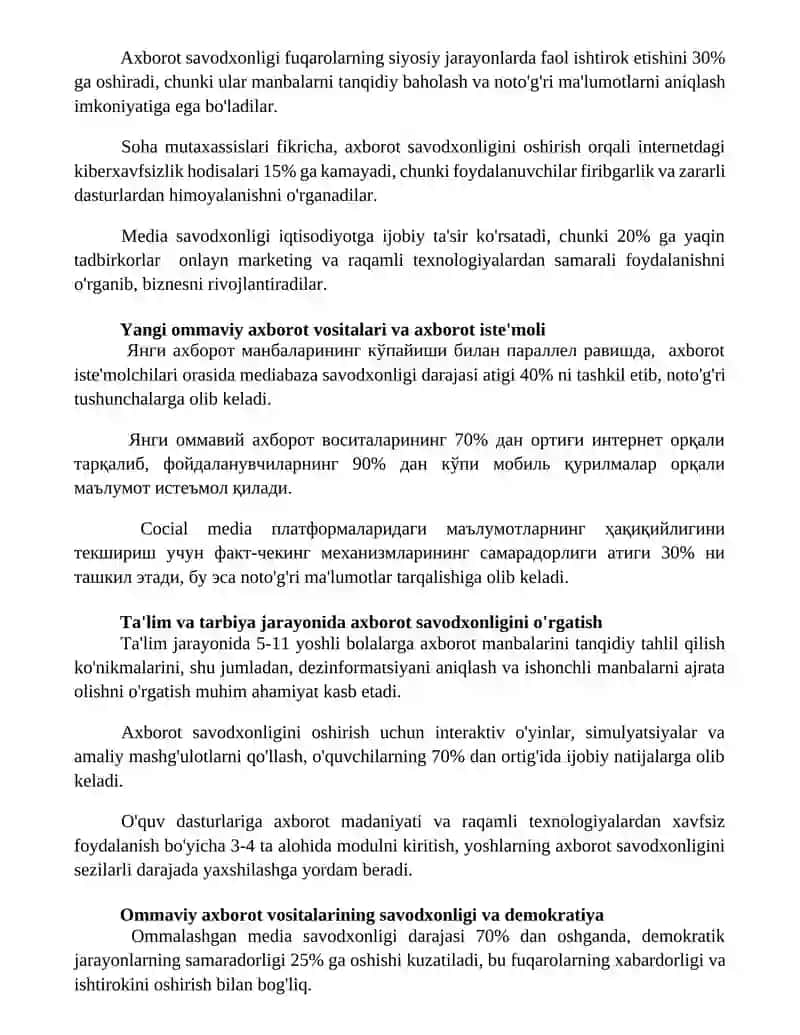 Ommaviy axborot vositalari savodxonligi 3