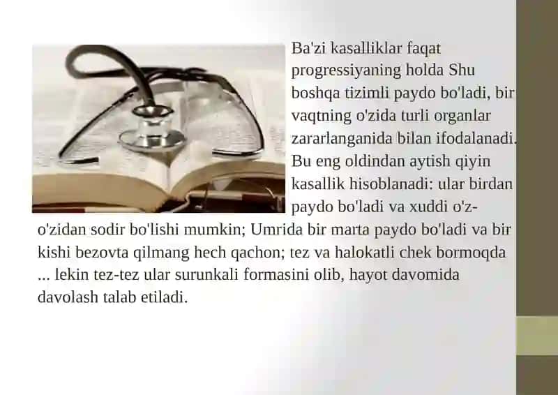 Autoimmunkasalliklar, allergik kasalliklar kelib chiqishi va diagnostikasi 3