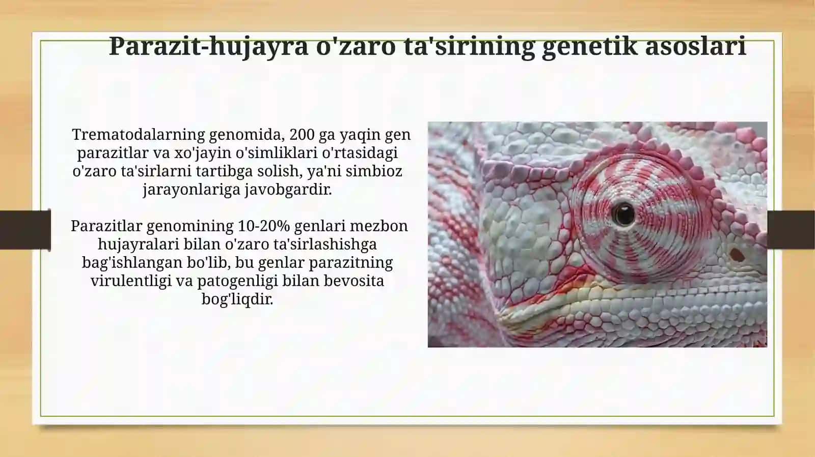 Noyob va Yoxshi Saqlangan Hayvon Turlarida Parazit-Xujayra Munosabatlari 3