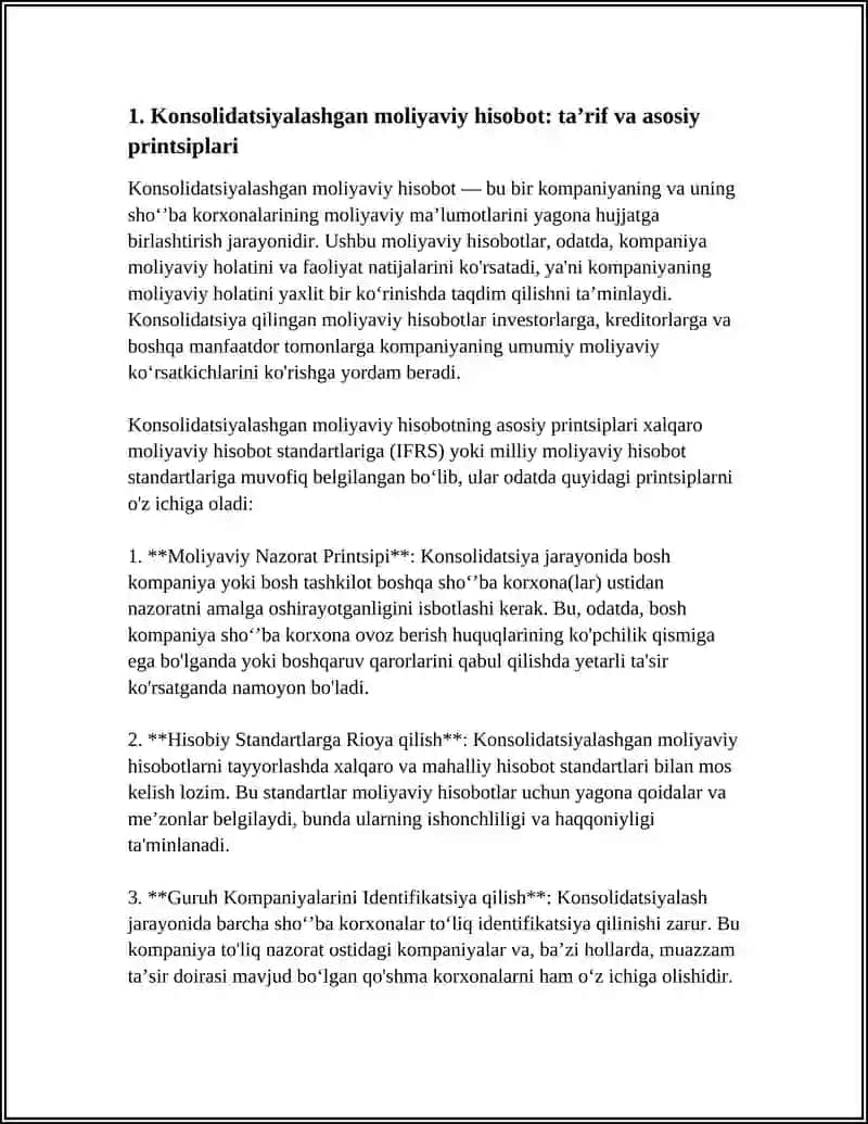 KONSOLIDATSIYALASHGAN MOLIYAVIY HISOBOT 3
