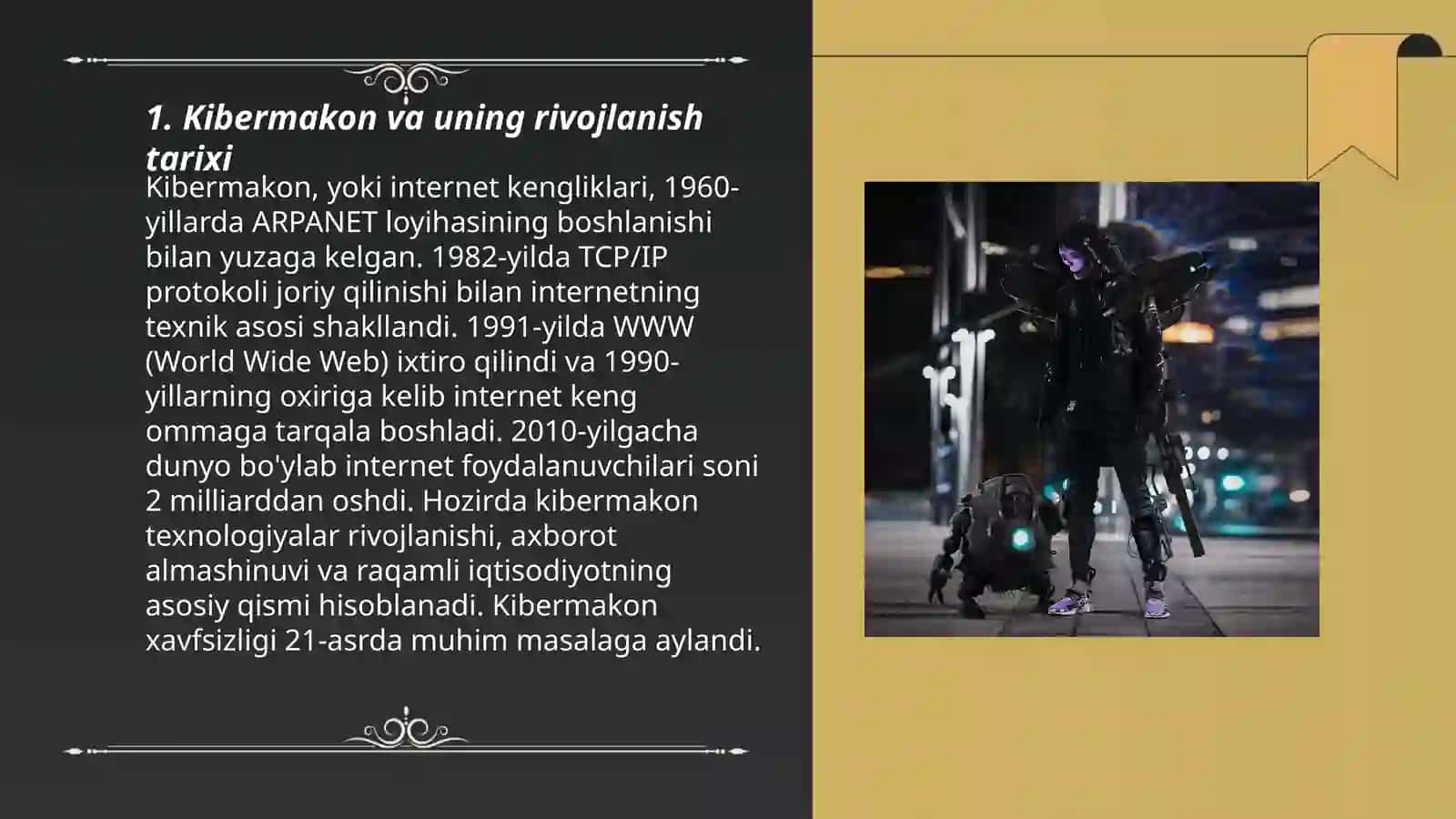 Kiber makon, kiber terrorizm, kiber zo‘ravonlik tushunchalarining mohiyati 3
