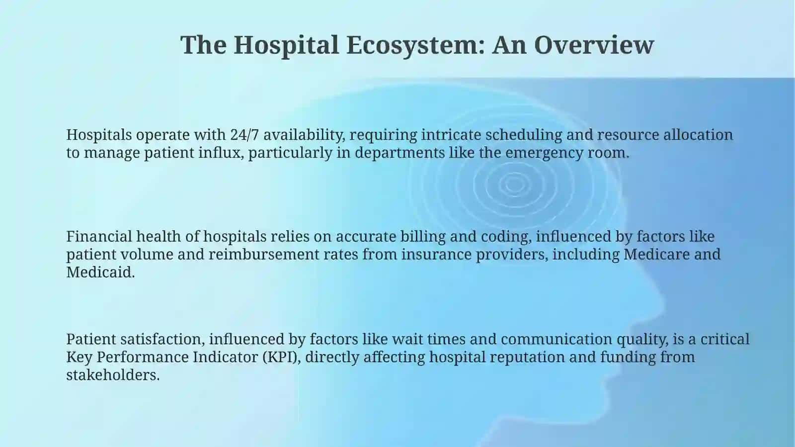 Explore the roles in a hospital times 3