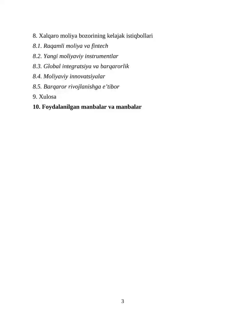 Xalqaro moliya bozori va uning funktsiyalari 3