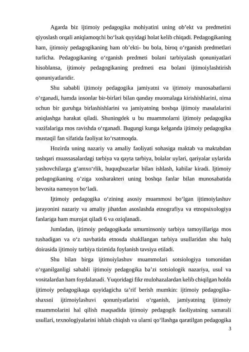 Ijtimoiy pedogogika faning boshqa fanlar bilan aloqasi 3