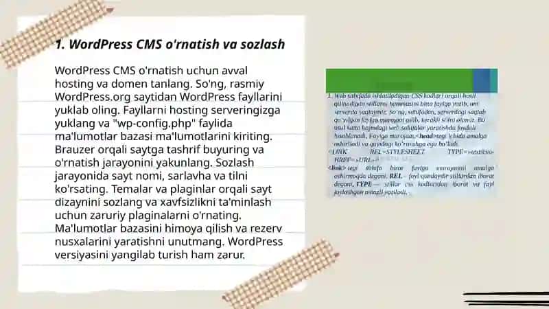 WordPress CMS bilan ishlash 3