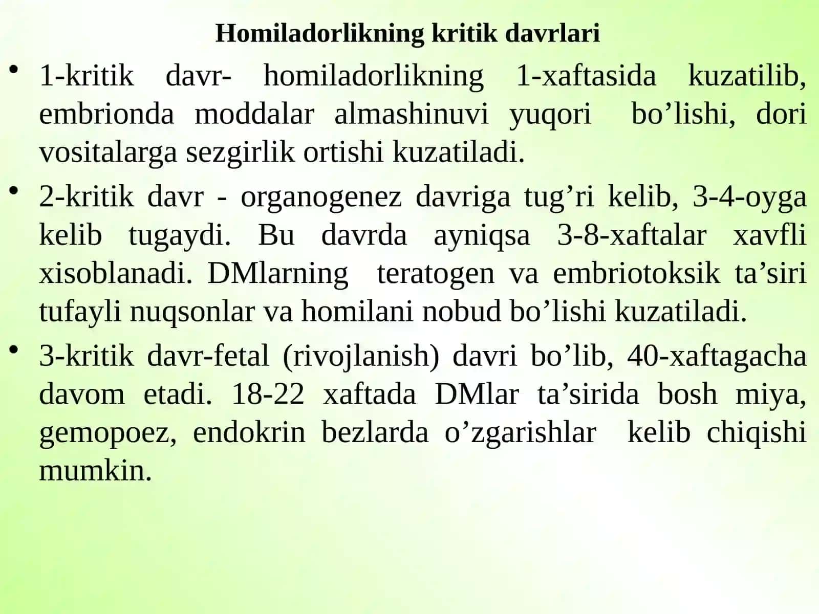 HOMILADOR AYOLLARDA DORILAR KINETIKASINING O‘ZIGA XOSLIGI 3