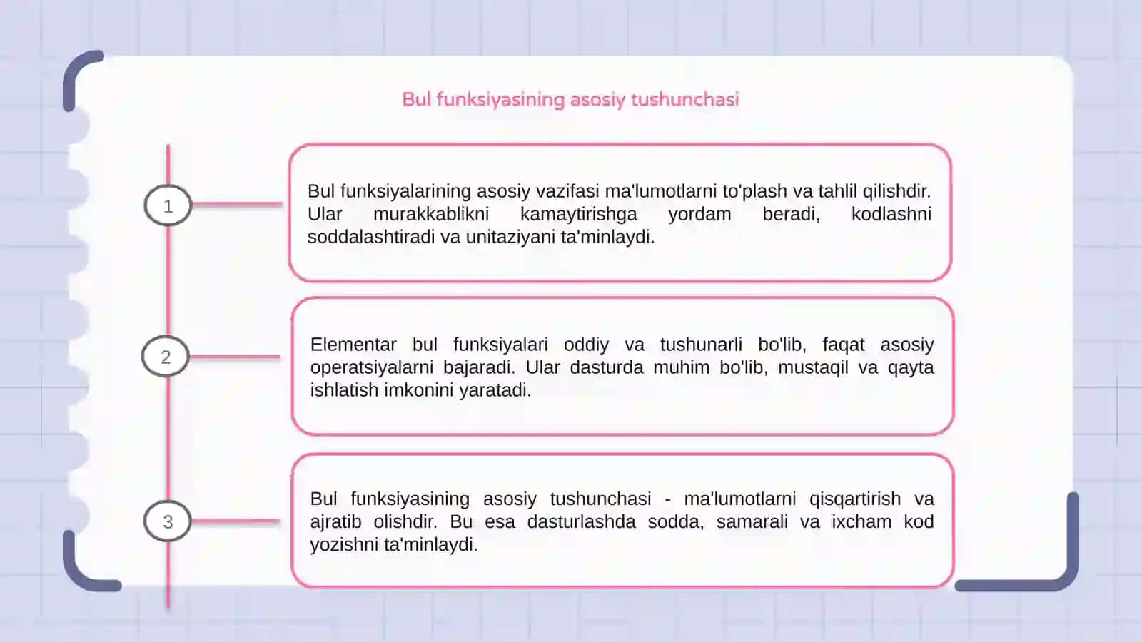 Bul funksiyalari 3