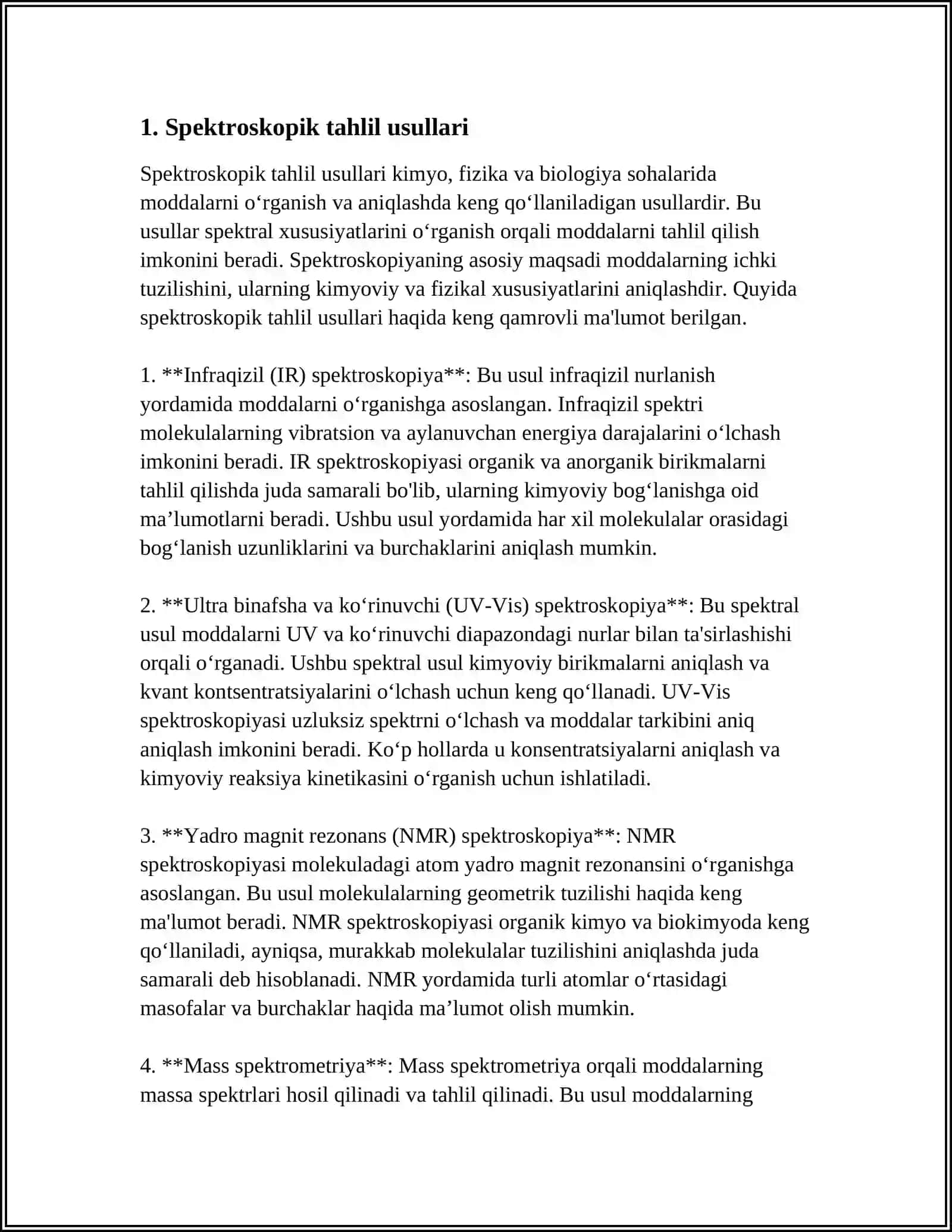 Dori vositalarini miqdorini aniqlashning zamonaviy tahlil usullari 3