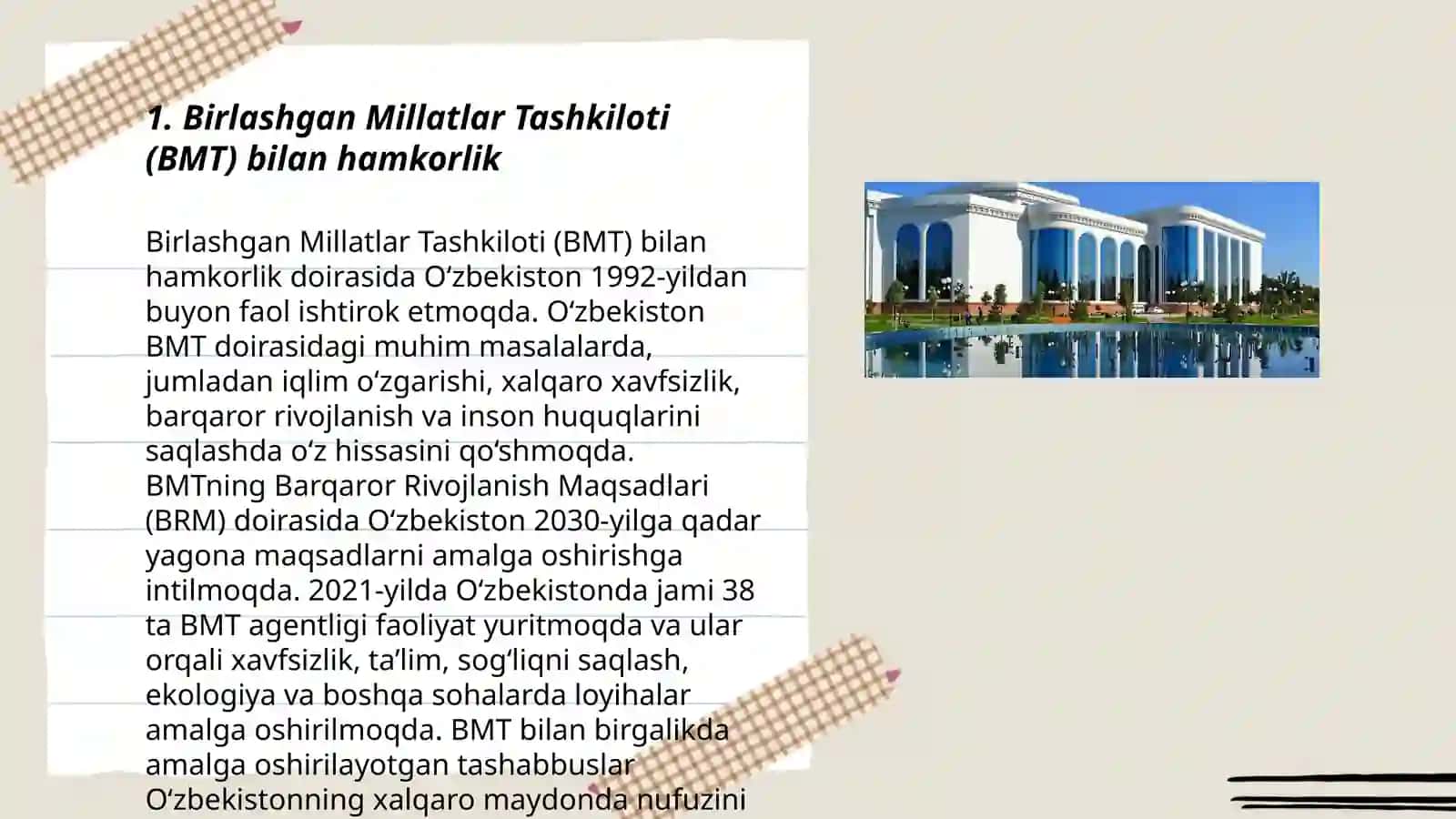 Òzbekistonning xalqaro tashkilotlar bilan hamkorlik aloqalari 3