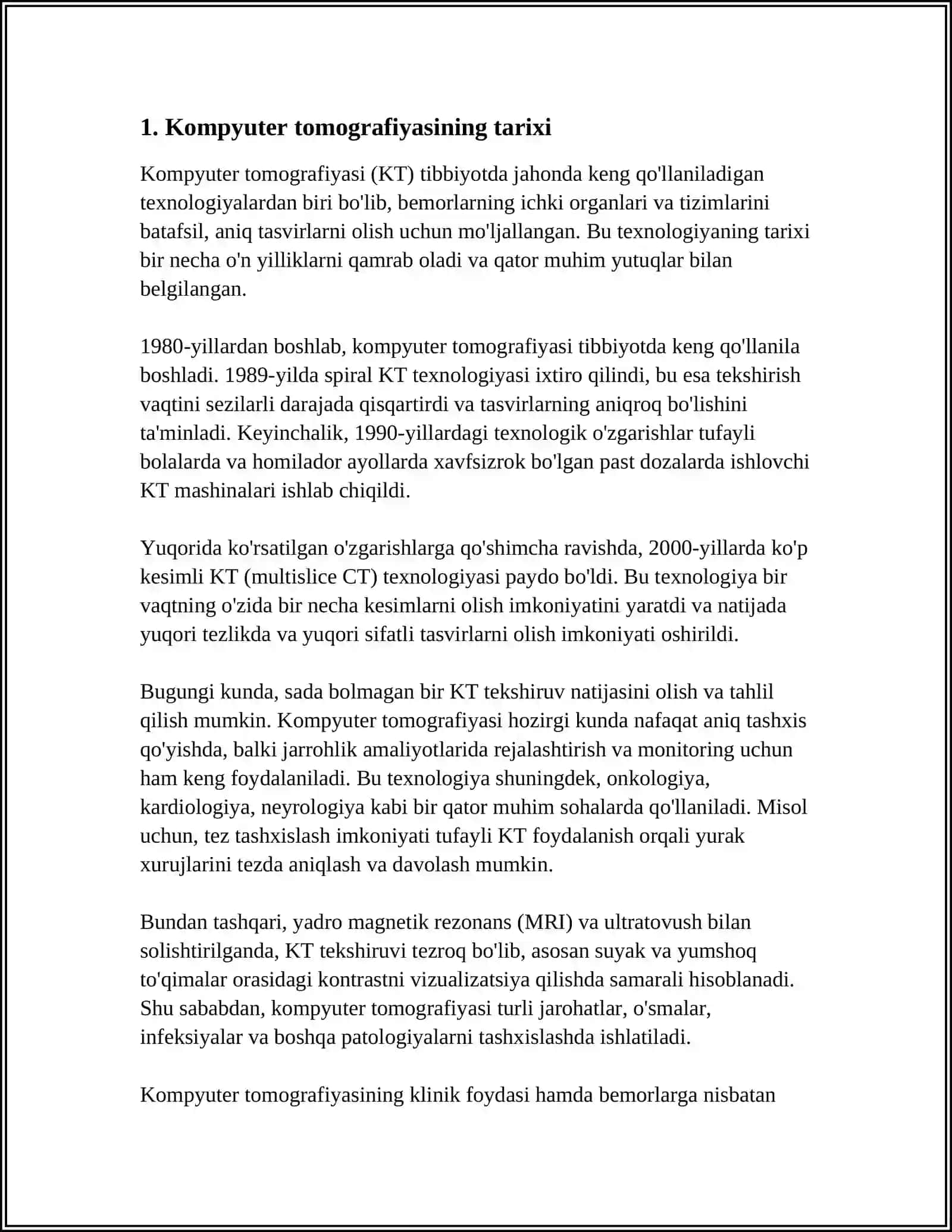 KOMPUTER TOMOGRAFIYASI VA UNI ISHLASHINING FIZIK ASOSLARI 3