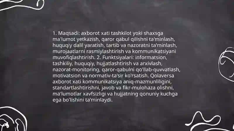 Axborot xatining o'ziga xos xususiyatlari 3