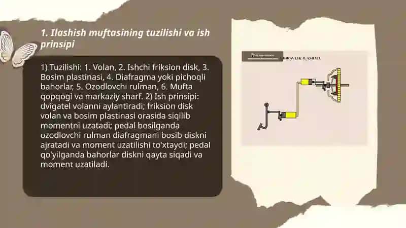 Avtomobillarning ilashish muftasiga texnik xizmat ko'rsatish texnologiyasi 3