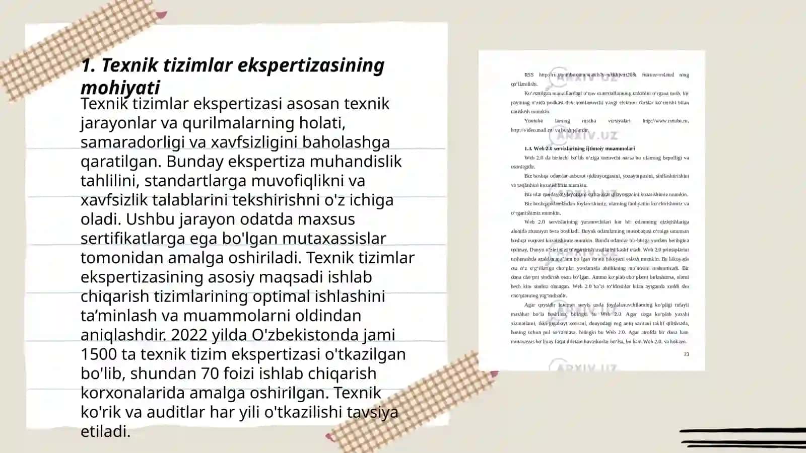 Texnik tizmni ekspertizadan o'tkazishni tashkil etish Mansurov Jamshid 3