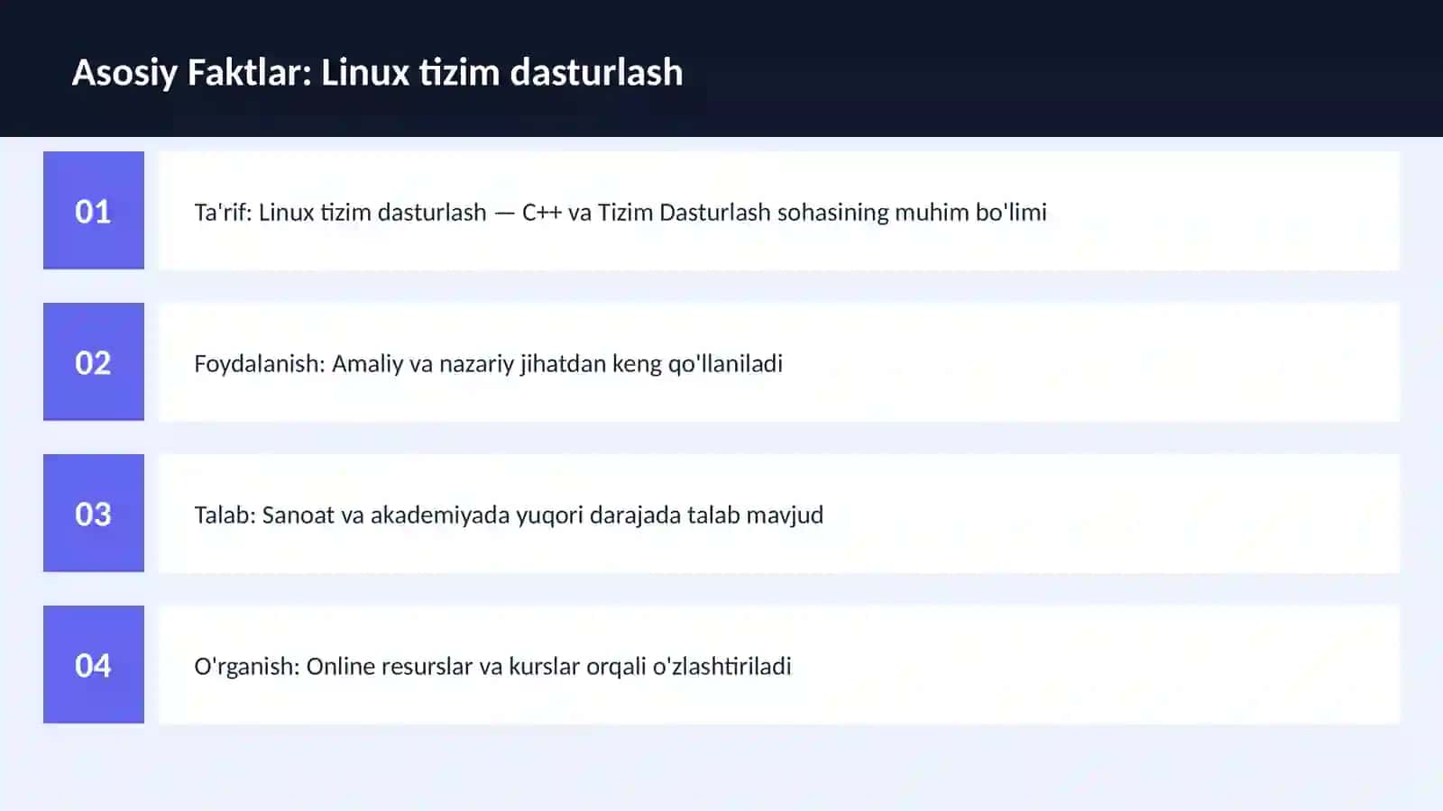 Linux tizim dasturlash 3