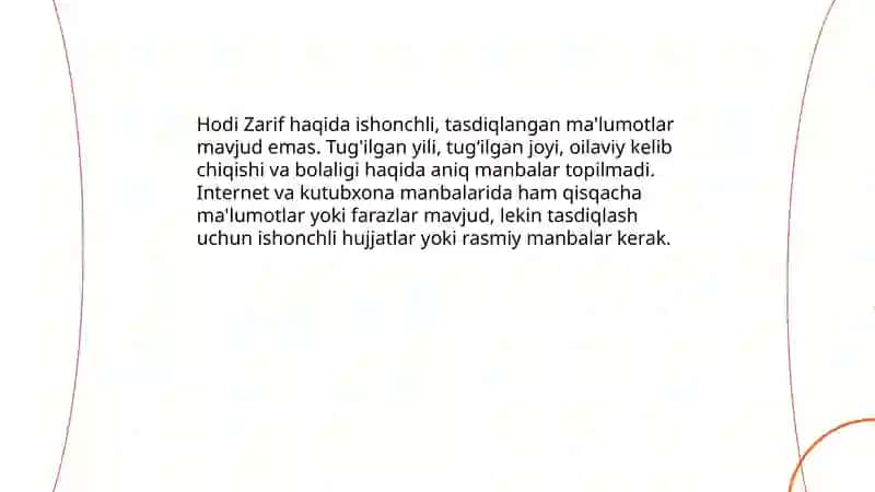 Hodi Zarif hayoti va ijodiy faoliyati 3