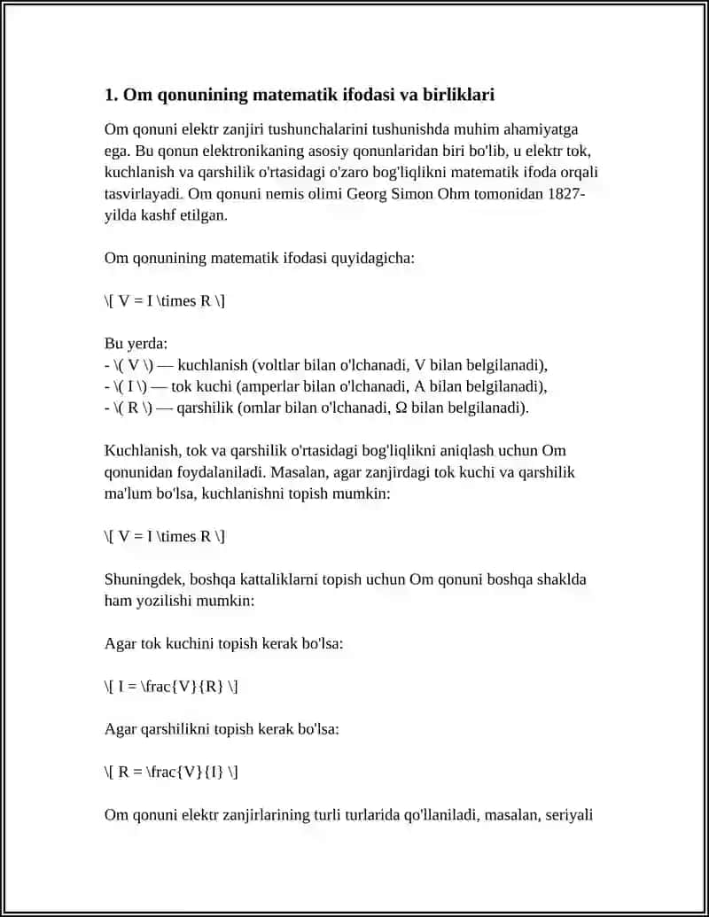OM QONUNI VA ASOSIY ELEKTR KATTALIKLAR 3