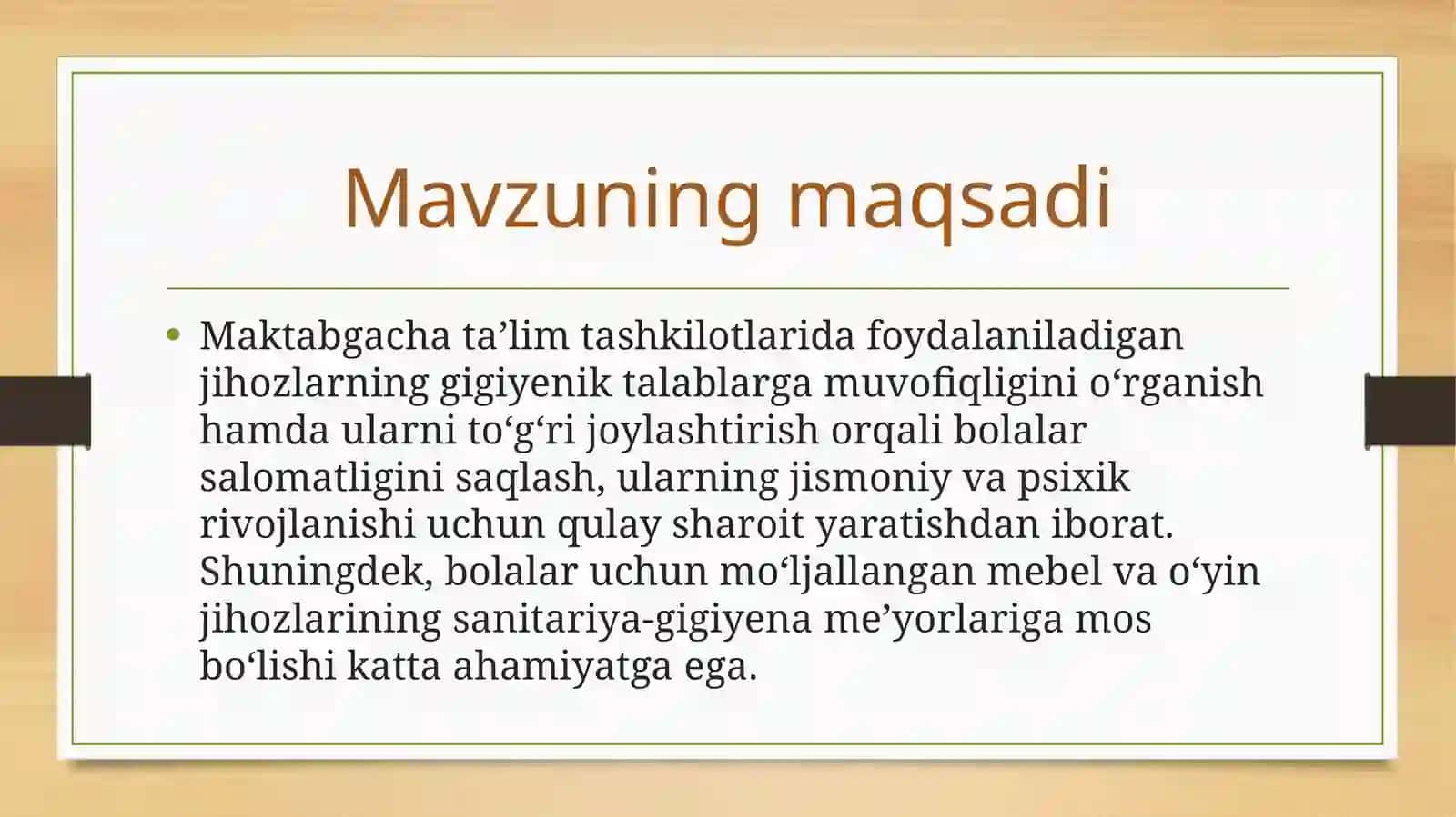 MTT jihozlari va ularning joylashtirishga gigiyenik baho berish 3