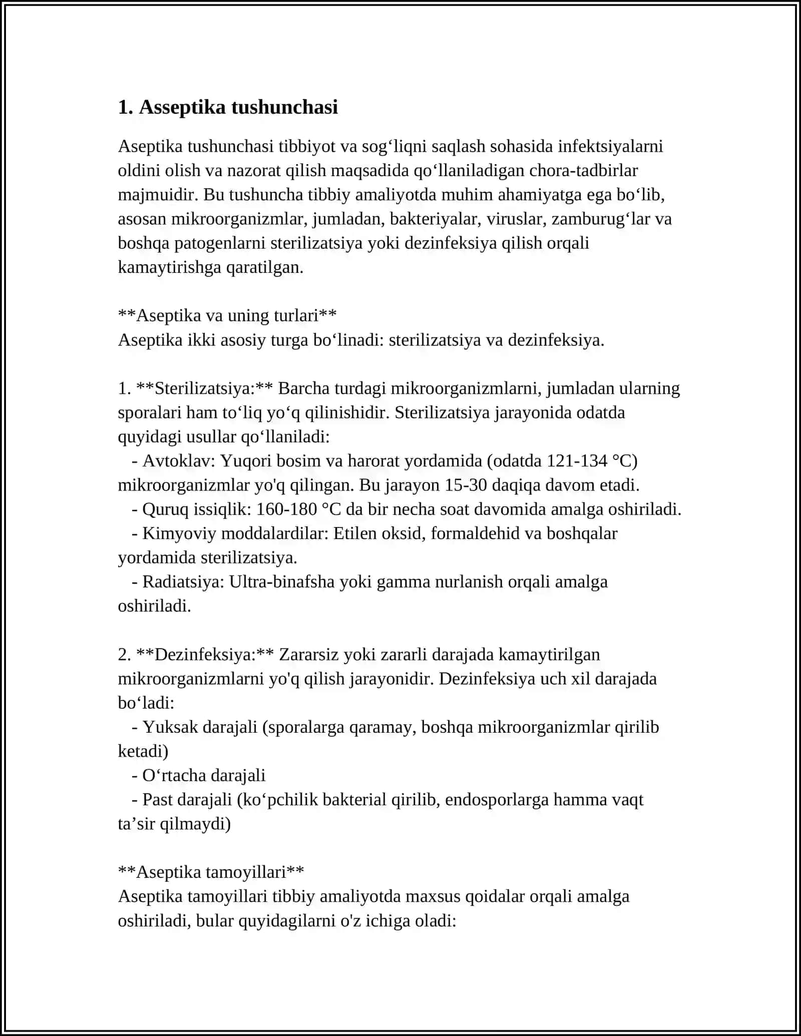 ASSEPTIKA VA ANTISEPTIKA TUSHUNCHASI 3