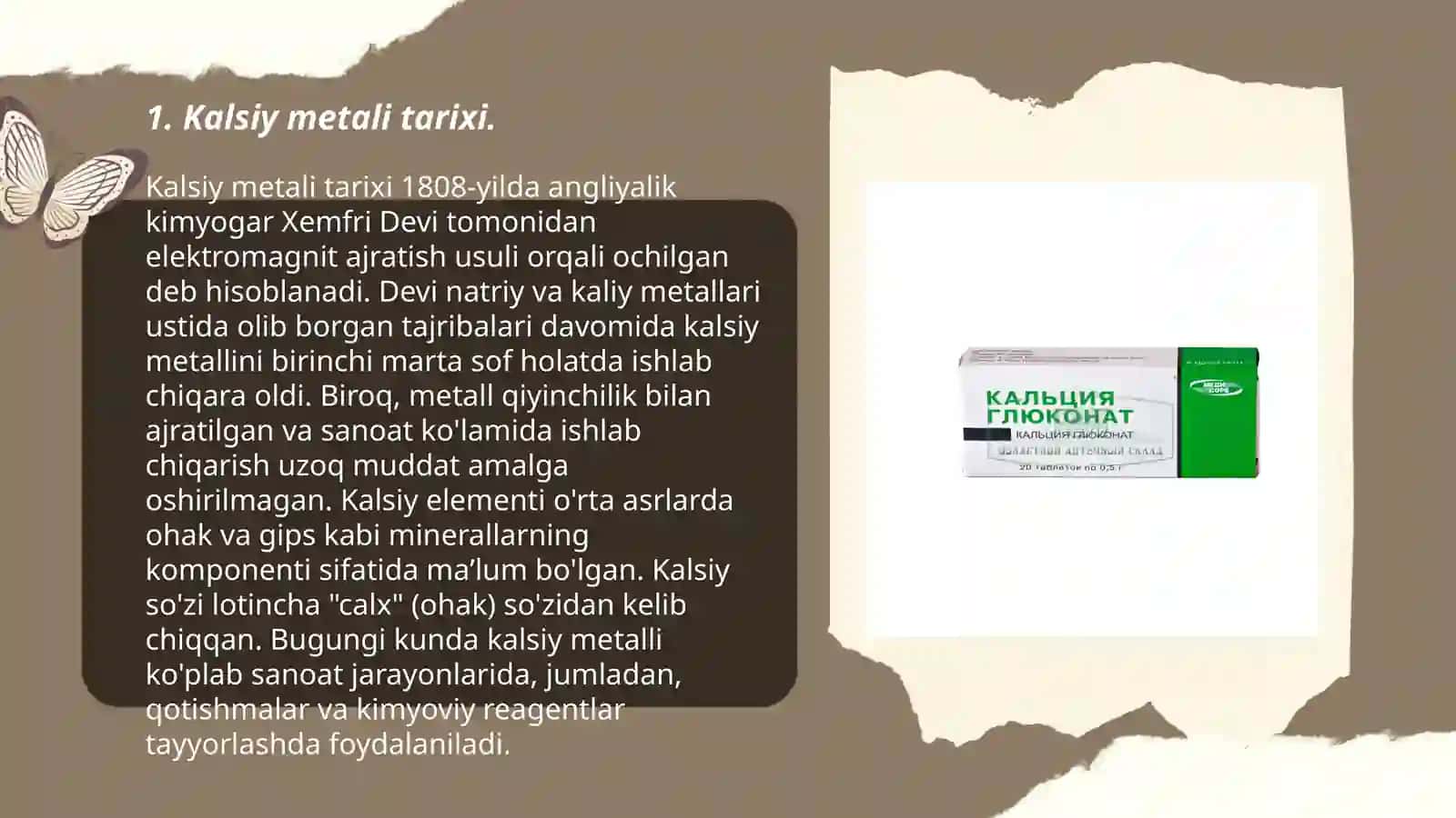 Kalsiy metali haqida qiziqarli ma'lumotlar 3