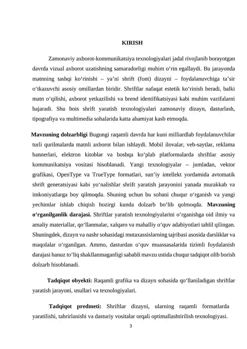 SHRIFTLAR YARATISH TEXNOLOGIYASI 3