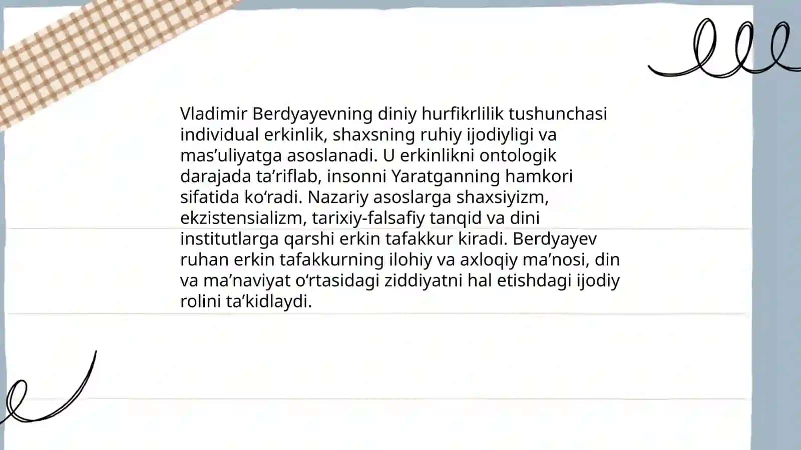 Din va hurfikrlilik (Berdyayevning diniy hurfikrlilik haqidagigʻoyalarini Gʻazzoliy gʻoyalari bilan qiyoslash) 3
