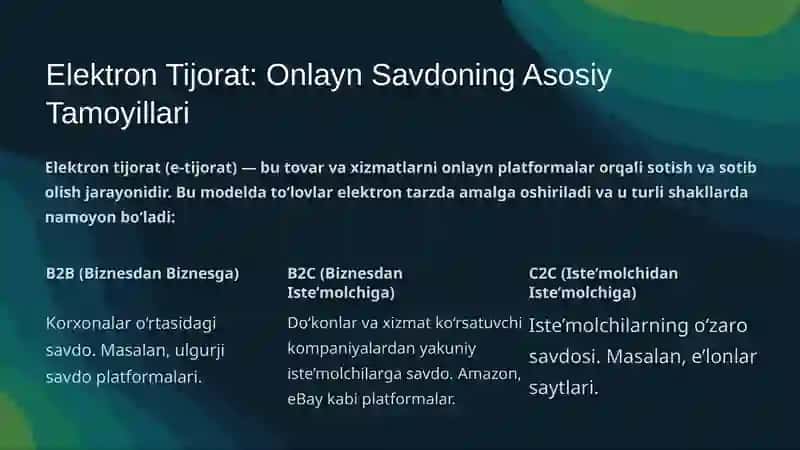 Elektron Biznes va Mobil-Tijorat: Kelajak Texnologiyalari 3