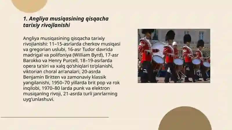 "Angliya musiqasi" mavzusida taqdimot 3