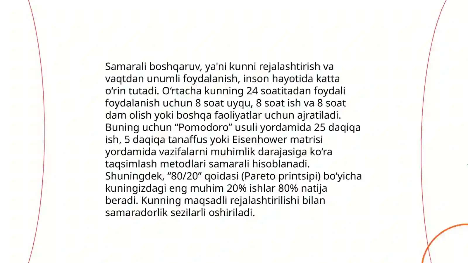 Kunning samarali boshqaruvi 3