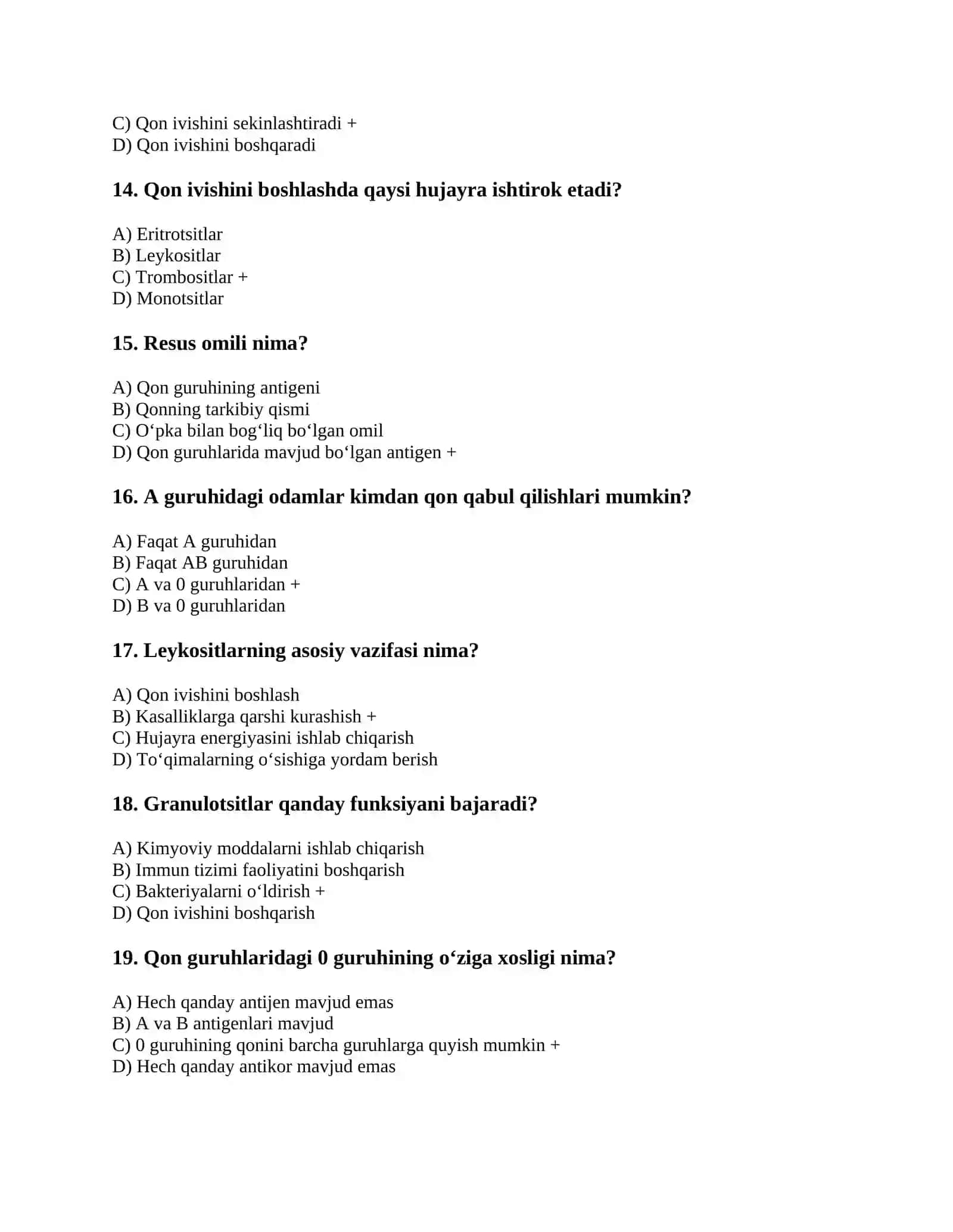 Leykositlar va qon guruhlari 3