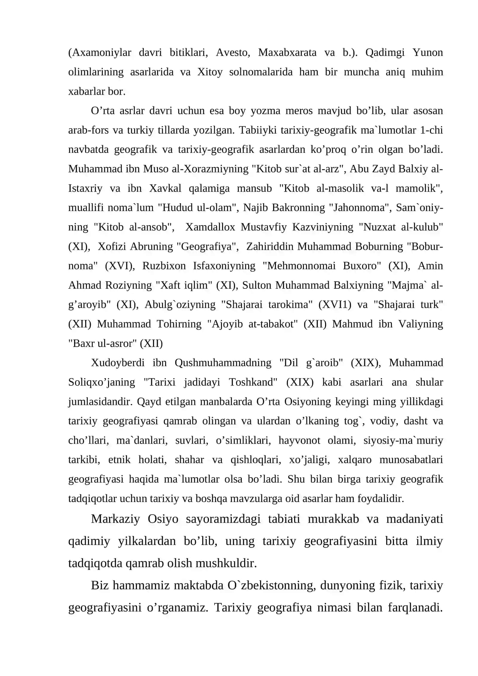 Tarixiy geografiya fanining predmeti vazifalari va asosiy bo’limlari 3