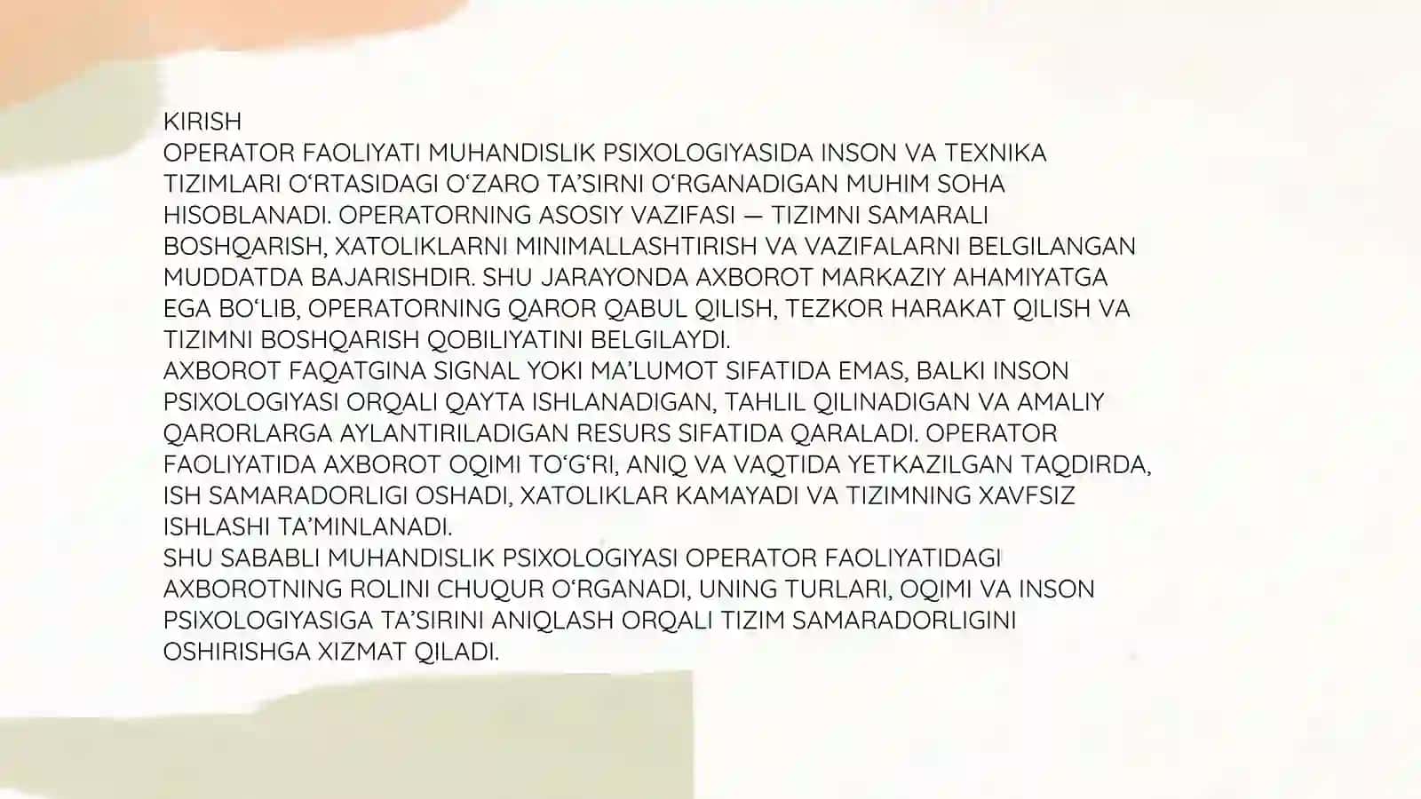 OPERATOR FAOLIYATIDA AXBOROTLARNING ROLI 3