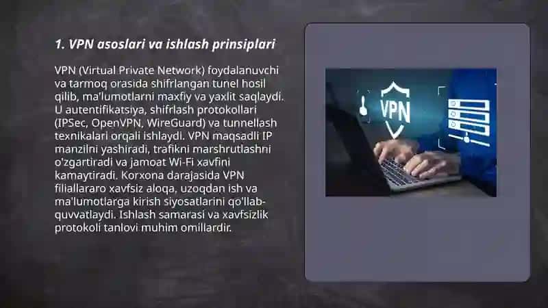 VPN texnologiyasi va uning xavfsizlikni ta’minlashdagi o‘rni 3
