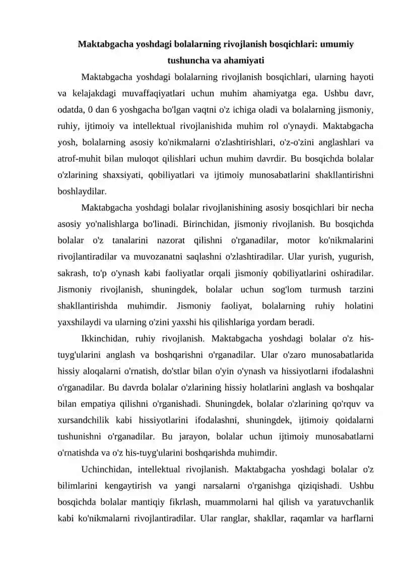 Maktabgacha yoshdagi bolalarning rivojlanish bosqichlari 3