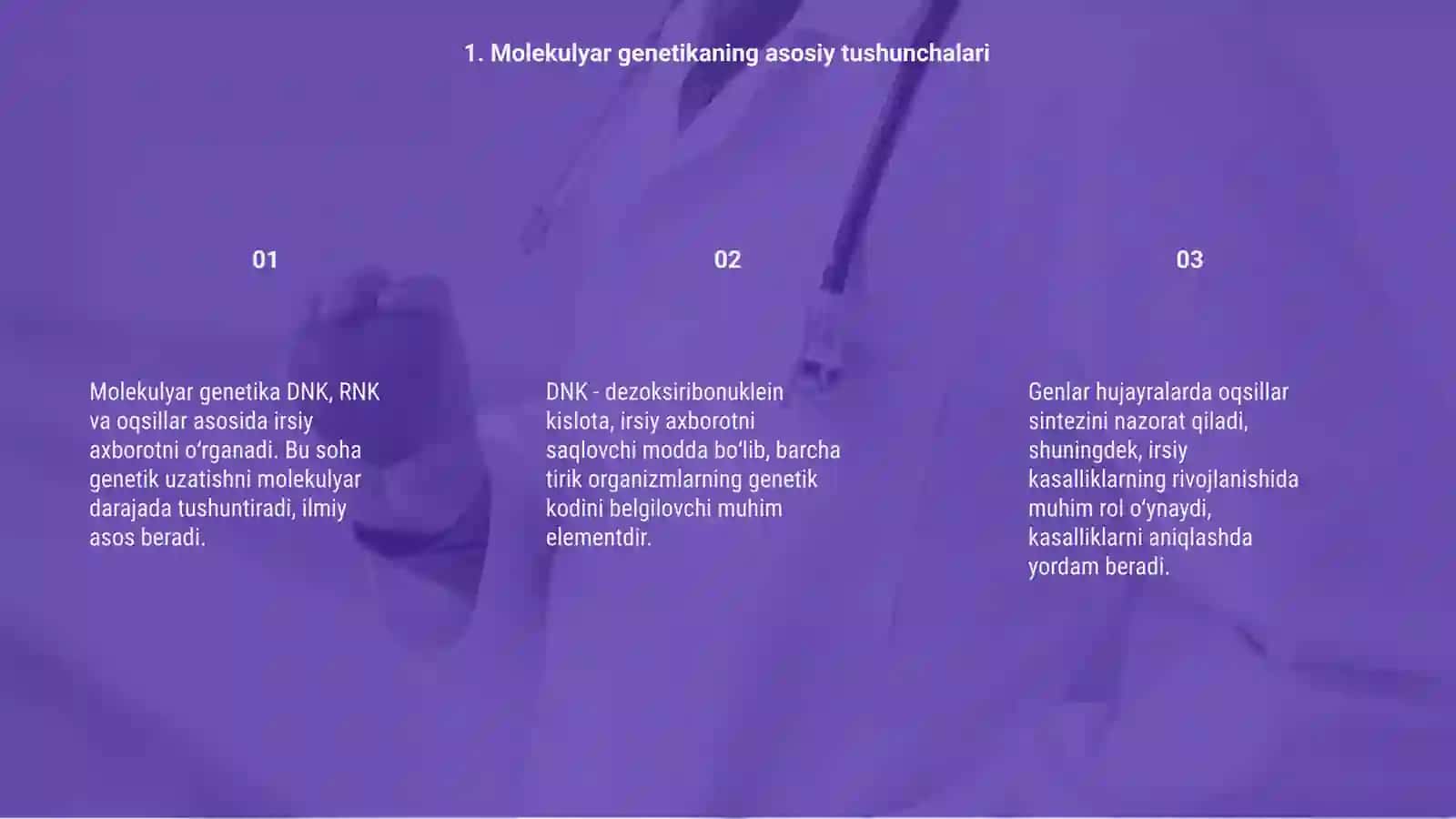 Molekulyar genetika asoslari va irsiy kasalliklar 3
