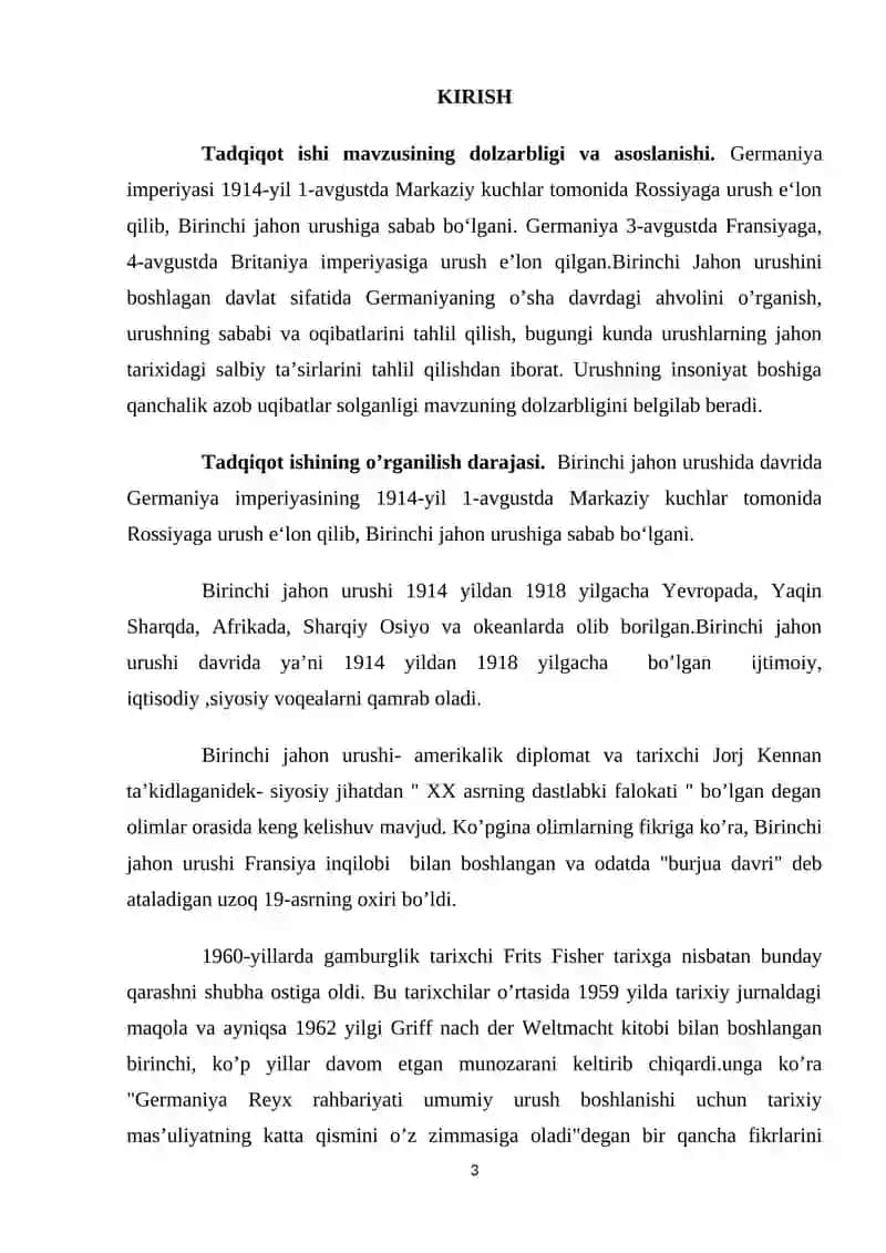 GERMANIYA BIRINCHI JAHON URUSHI YILLARIDA 3