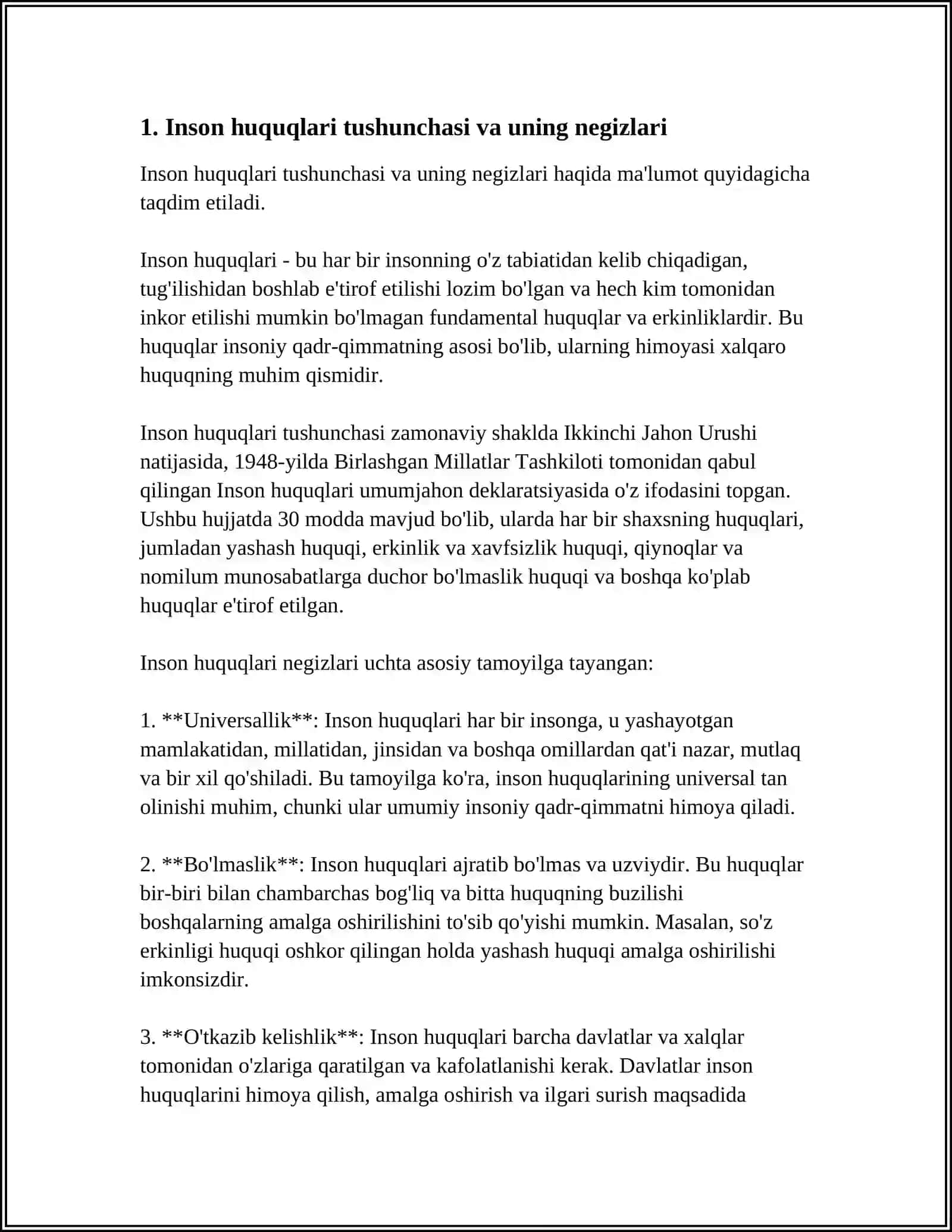 OʻZBEKISTONDA INSON HUQUQLARI KAFOLATINI YARATILISHI 3
