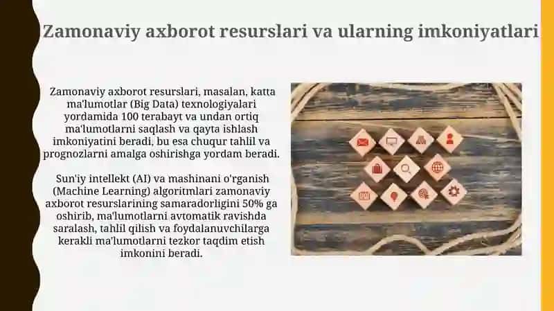 Axborot Resurslari Shakillanishi va Rivojlanish 3