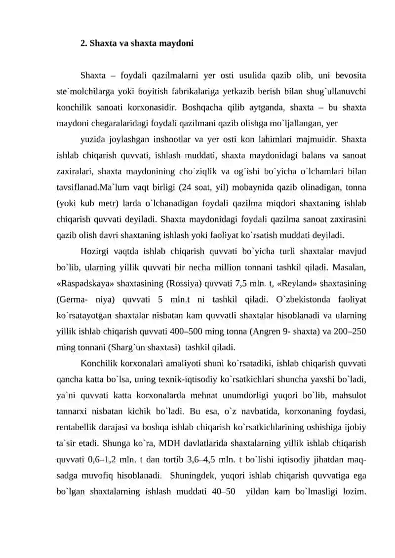 Dunyo yoqilg`i-energetika balansining holati va O`zbekiston ko`mir konlari 3