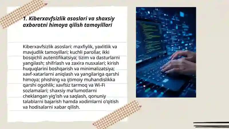 Kiberxavfsizlik va shaxsiy axborotlarni himoya qilish madaniyati 3