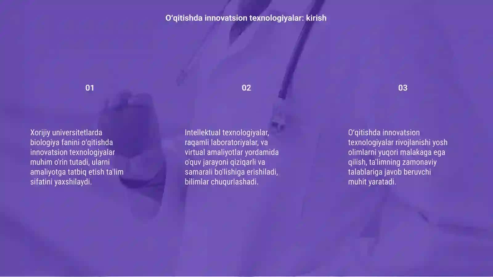Biologiya fanini oʻqitishda innovatsion texnologiyalar 3